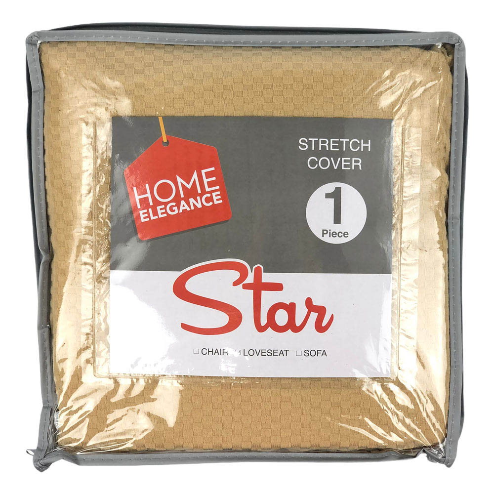 Protector de Sofa Home Elegance Star Stretch 2 Puesto - Chocolate claro