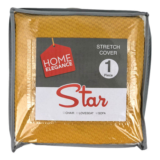 Protector de Sofa Home Elegance Star Stretch 3 Puesto - Amarillo