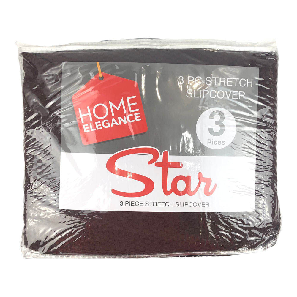 Protector de Sofá Home Elegance Star Stretch 3 Piezas - Chocolate