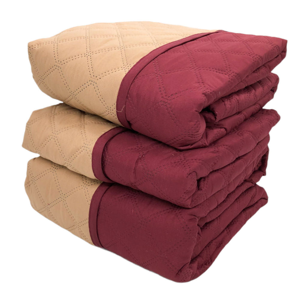 Protector Para Sofá Home Accents 3 Piezas Reversible - Rojo oscuro