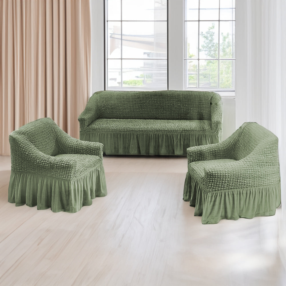 Forro De Sofá Beneli Home Set 3 Pzas Sage