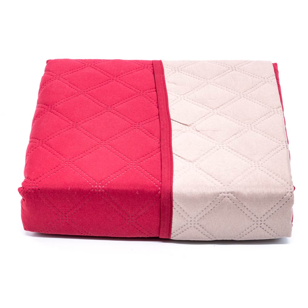 Protector de Sofá Home Elegance Eden Reversible 2 Puesto - Rojo oscuro