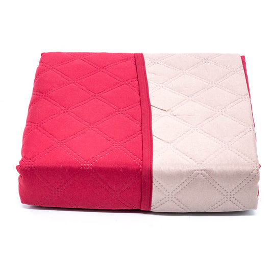 Protector de Sofá Home Elegance Eden Reversible 2 Puesto - Rojo oscuro