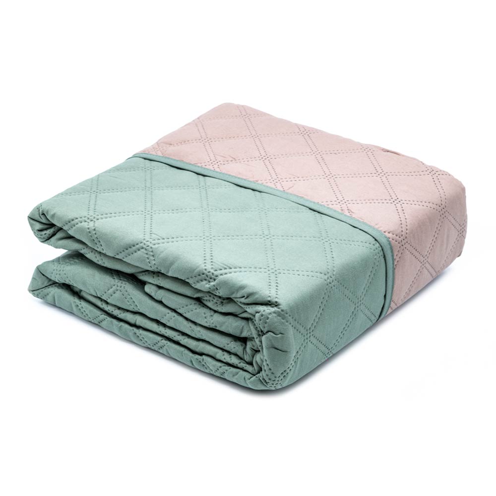 Protector de Sofá Home Elegance Eden Reversible 3 Puesto - Verde oliva oscuro