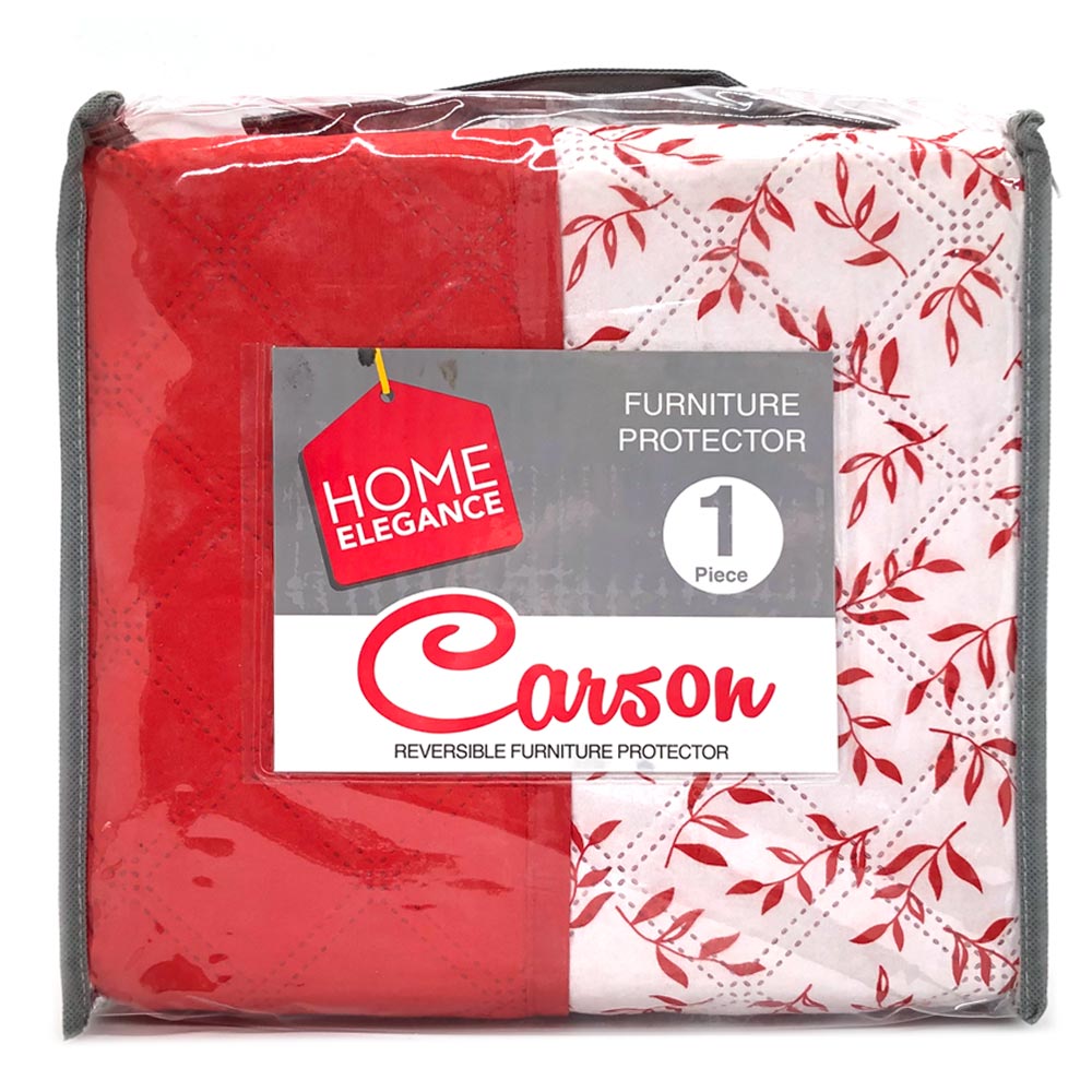 Protector de Sofá Home Elegance Carson Reversible 3 Puesto - Rojo