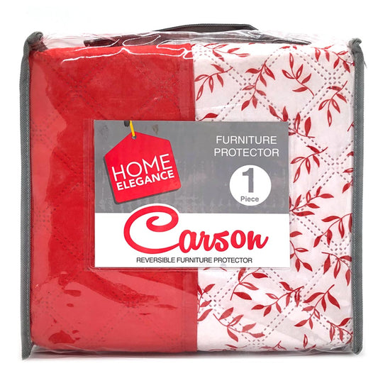 Protector de Sofá Home Elegance Carson Reversible 3 Puesto - Rojo