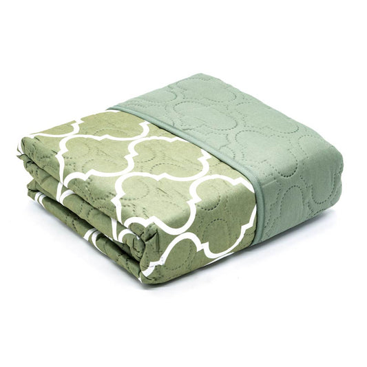 Protector de Sofá Home Elegance Coretta Reversible 2 Puesto - Verde oliva oscuro
