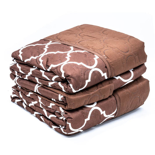 Protector de Sofá Home Elegance Coretta Reversible 3 Piezas - Chocolate