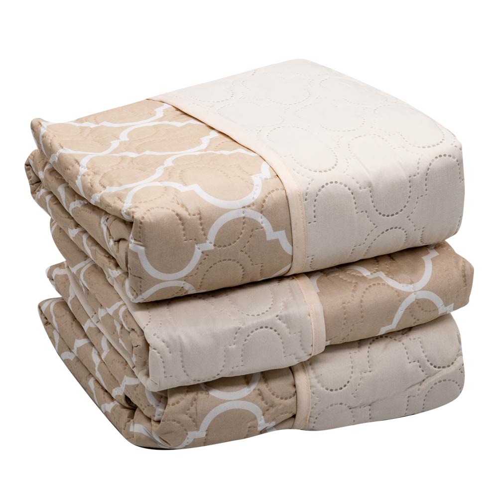 Protector de Sofá Home Elegance Coretta Reversible 3 Piezas - Beige