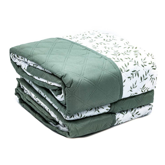 Protector de Sofá Home Elegance Carson Reversible 3 Piezas - Verde oliva oscuro