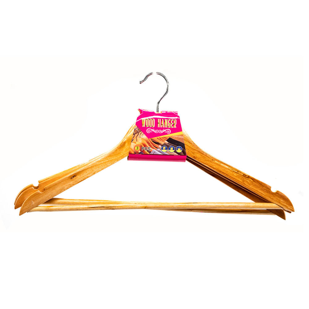 Ganchos de Madera Easy Home Para Adulto 3 Piezas