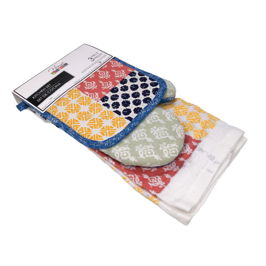 Guante Agarrador de Ollas y Limpion Home Accents 3 Piezas - Surtido