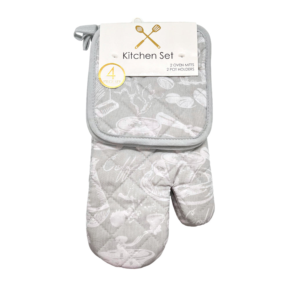 Guante de Cocina Sultan Con Agarrador / Set 4 Piezas