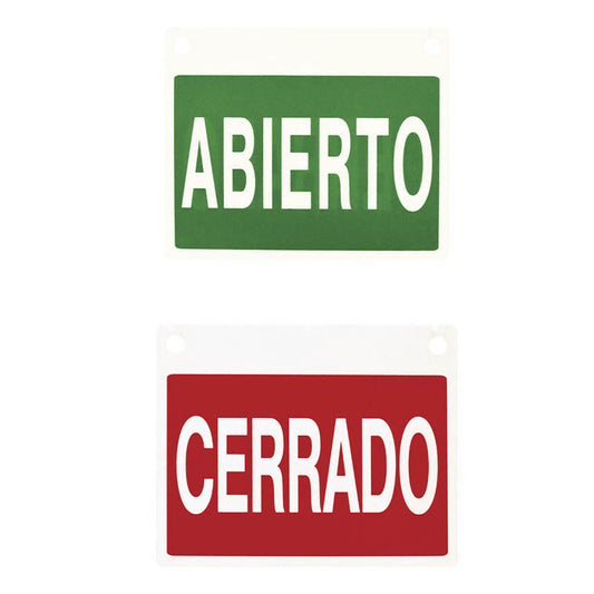 Letrero de Señalización Best Value Abierto / Cerrado de PVC