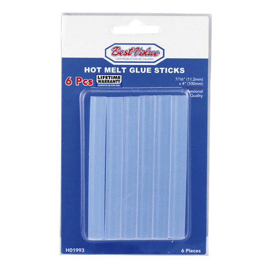 Tiras Para Pistola de Goma Best Value 7/16" de 6 Piezas