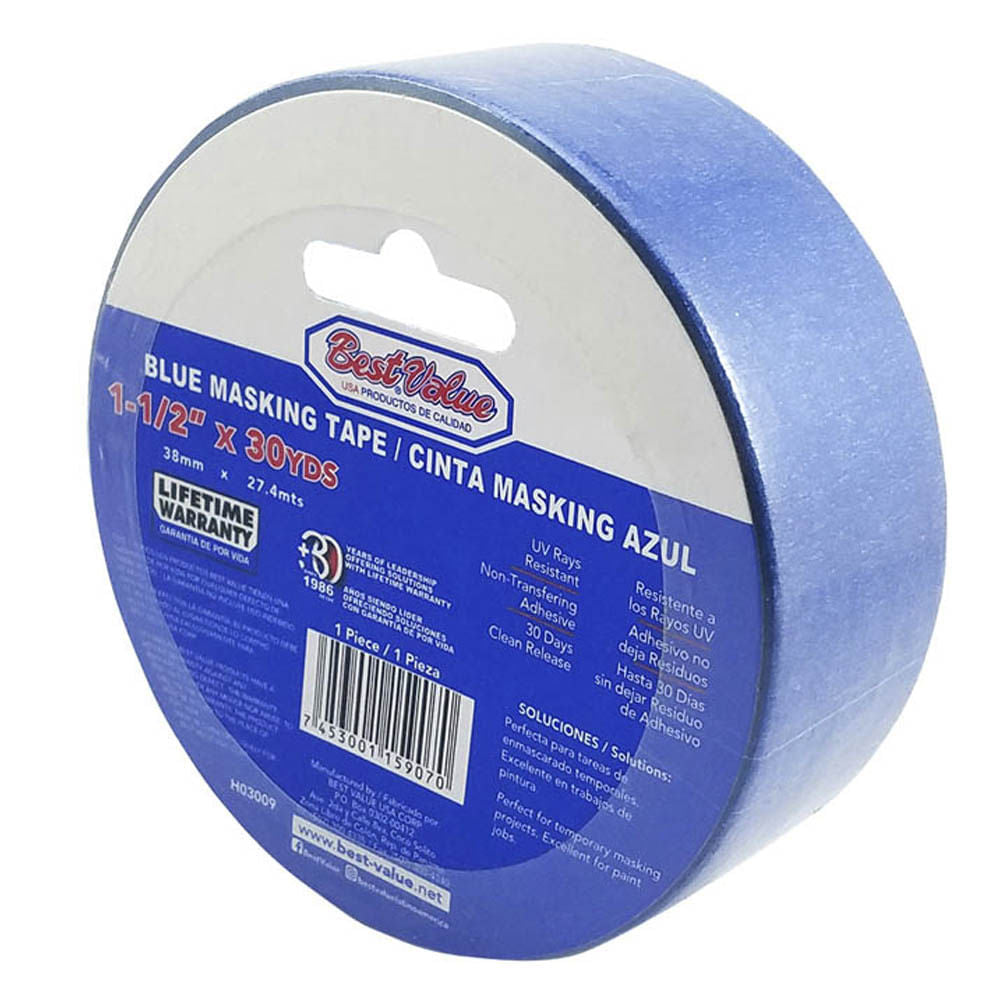 Cinta Adhesiva Best Value Azul de 1 1/2"