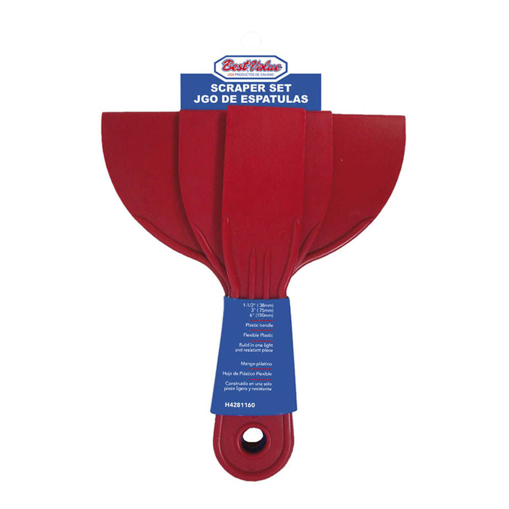 Juego de Espátulas Plásticas Best Value de 3 Piezas