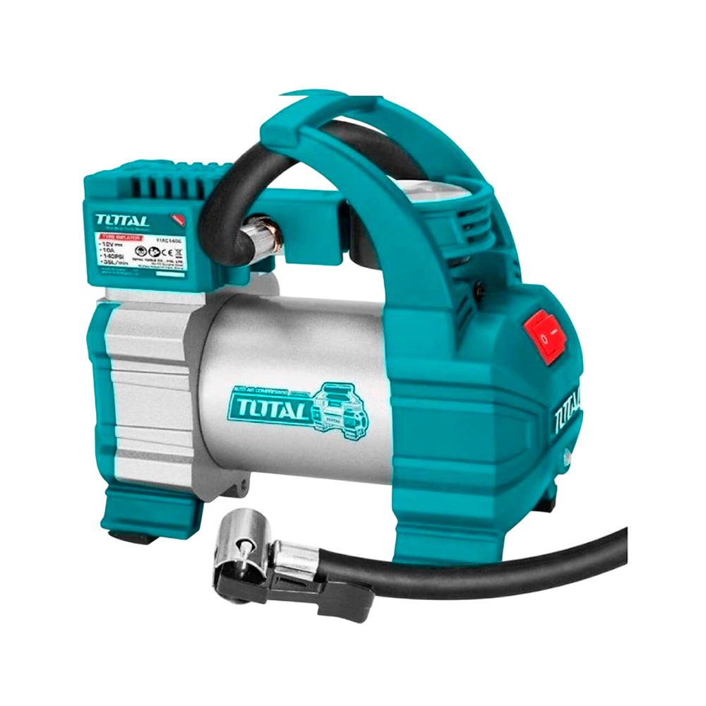 Compresor De Aire Automatico Total / 12V /10 A. /Presion Max. 140 PSI