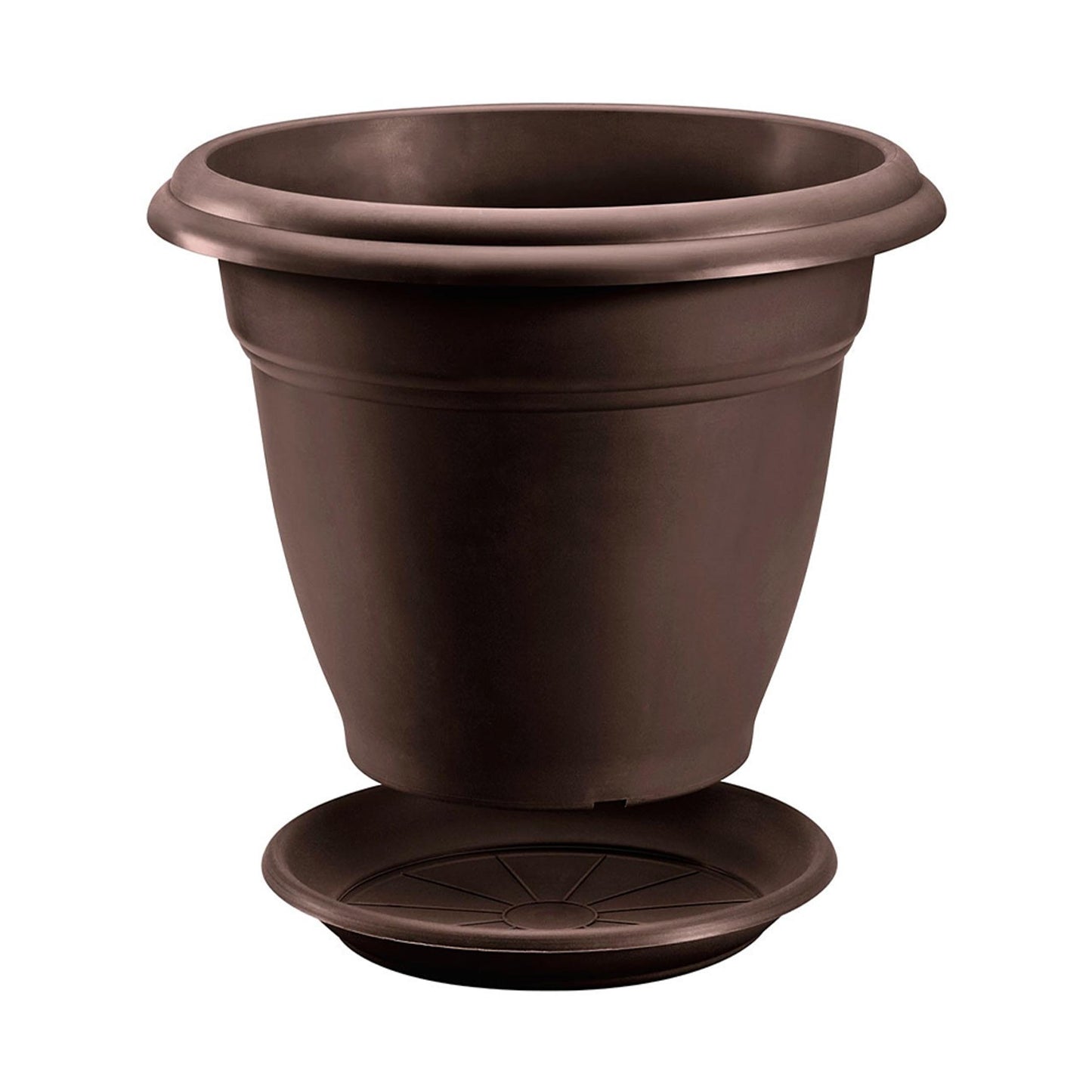 Macetero Rimax Plastico Redondo 30 cm Wengue