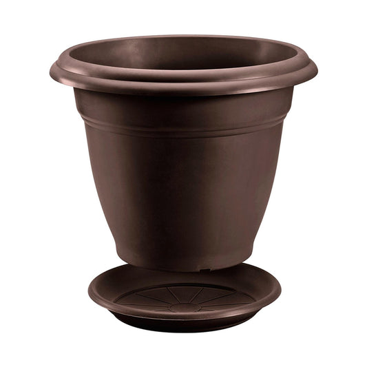 Macetero Rimax Plastico Redondo 30 cm Wengue