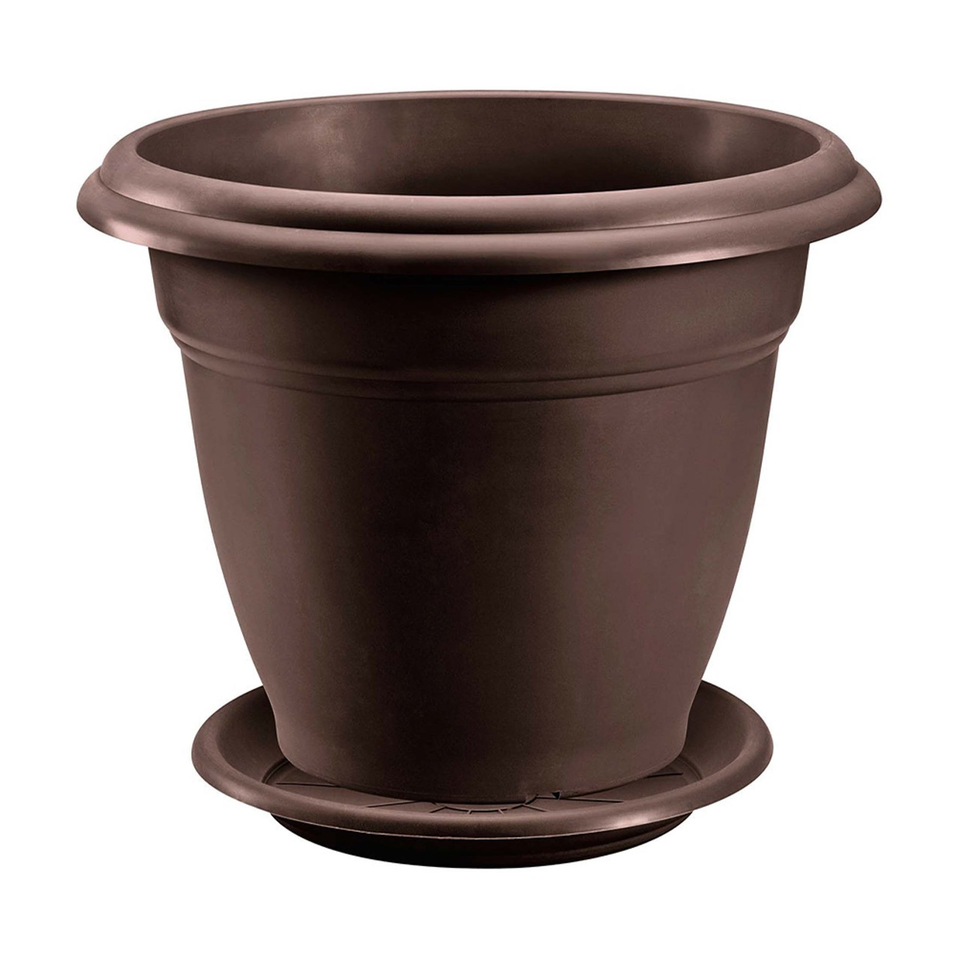 Macetero Rimax Plástico Redondo 40 cm Wengue