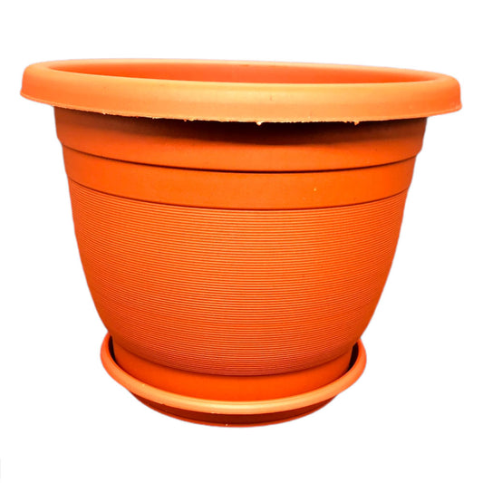 Macetero Lotus de Plástico Con Base 19 cm x 26 cm