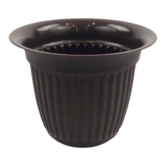 Macetero Kennedy de Platico Redondo 7" x 6" - Chocolate