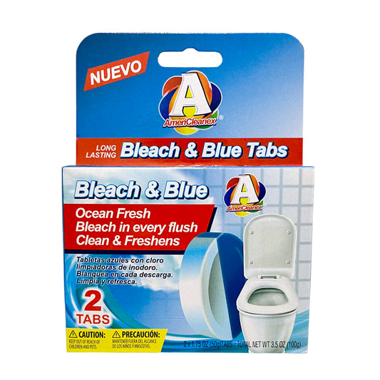 Pastilla Desinfectante Para Baño Azul C/Cloro 2 Piezas