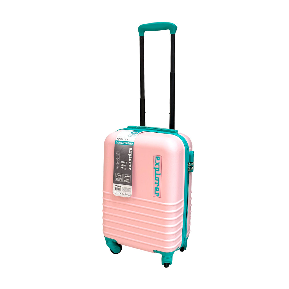 Maleta Lisa Chica Koopman Con Ruedas - Rosada