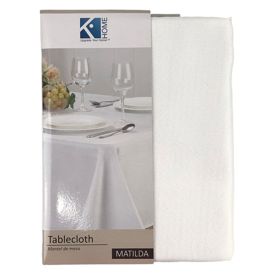 Mantel Kashi Home de Tela Matilda 52" x 70" - Blanco