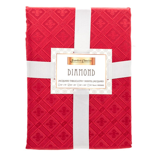 Mantel Scarlett Diamond de Tela 60" x 104" - Surtido