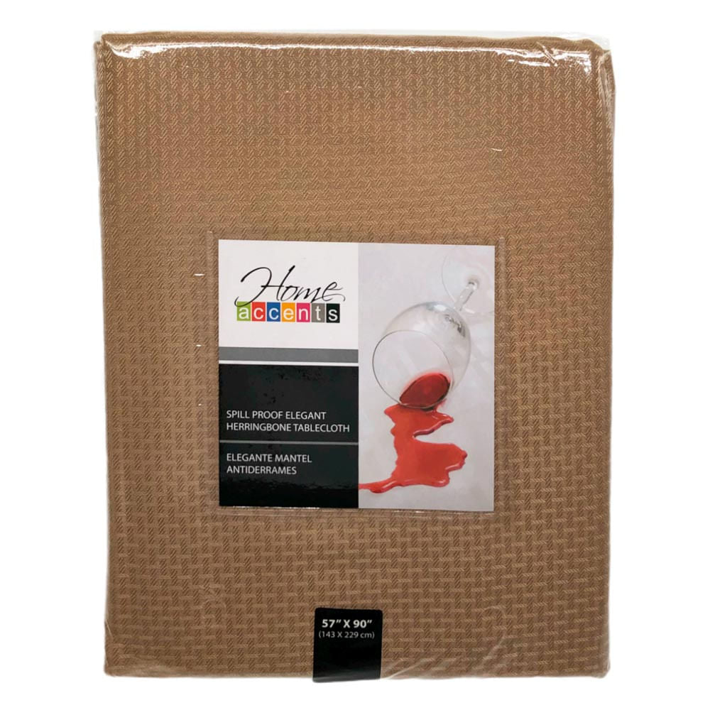 Mantel Para Mesa Home Accents 57" x 90" - Dorado Oscuro