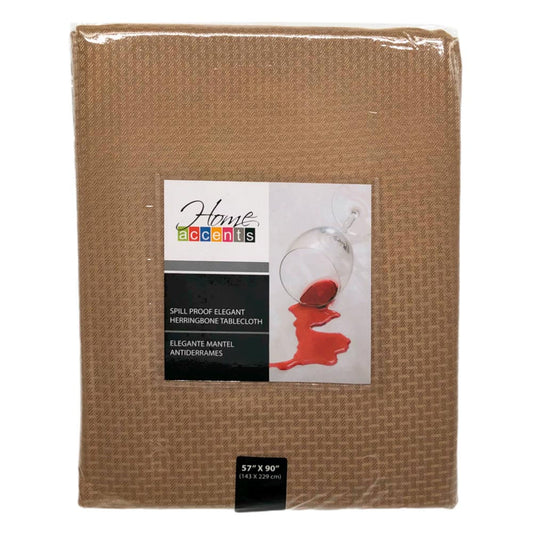 Mantel Para Mesa Home Accents 57" x 90" - Dorado Oscuro