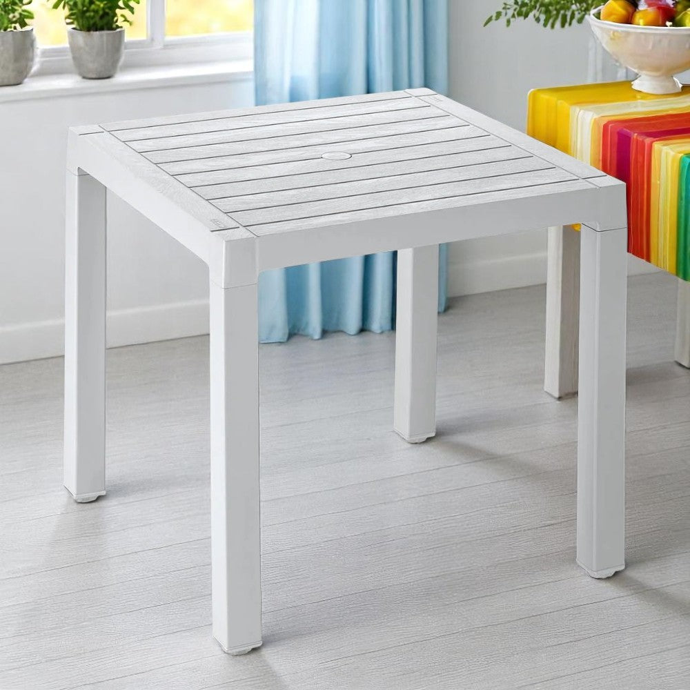 Mesa de Plástico Barú Rimax / Cuadrada / Gris