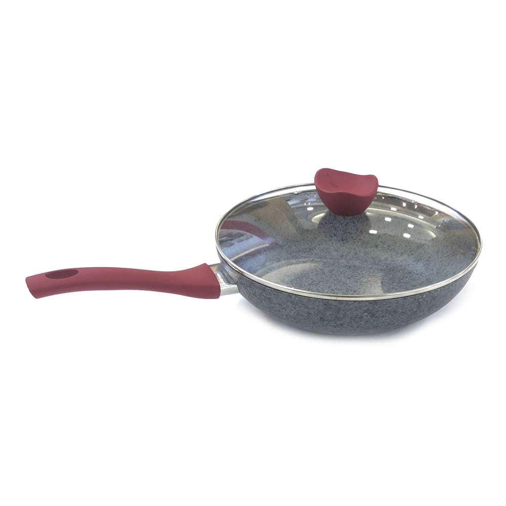 Sartén Betty Crocker Aluminio Con Tapa de 28 cm