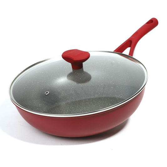Wok Betty Crocker Aluminio Con Tapa de 30 cm