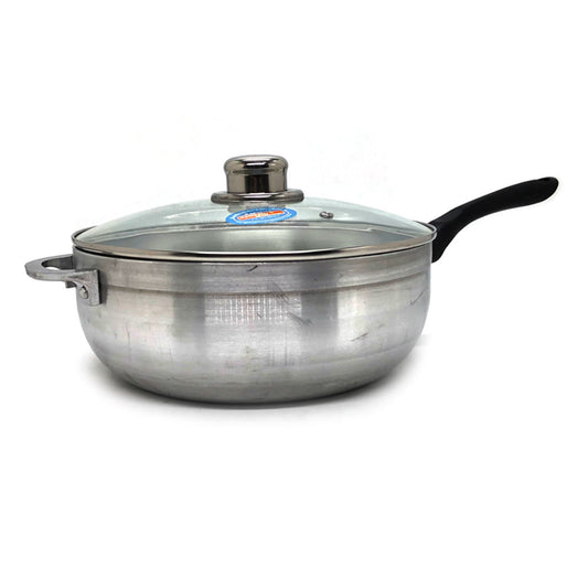 Caldero Homestar de Aluminio Con Tapa de Vidrio 26 cm