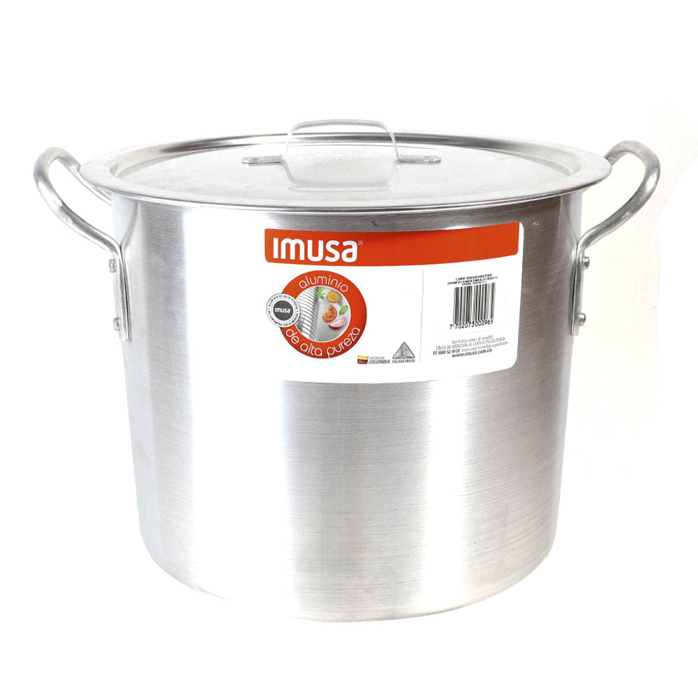 Olla De Aluminio Imusa Con Tapa De 26 cm