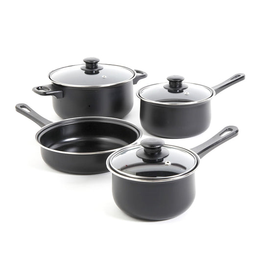 Juego de Ollas Gibson Chef Du Jour Aluminio Negro 7 Piezas