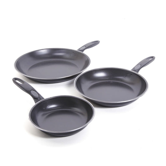 Juego de Sartenes Gibson Aventrura Teflon Negro 3 Piezas