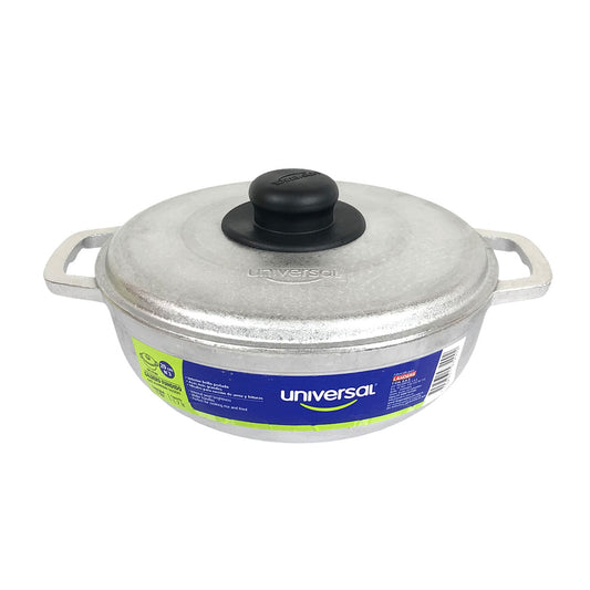 Paila de Aluminio Universal Con Tapa de 20 cm