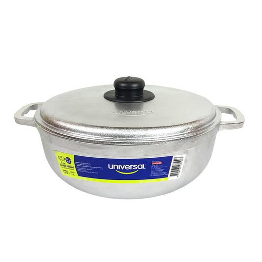 Paila de Aluminio Universal Con Tapa de 26 cm