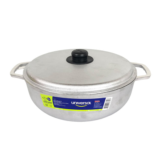 Paila de Aluminio Universal Con Tapa de 30 cm