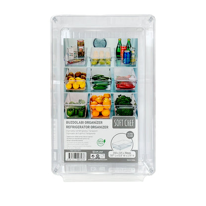 Organizador Acrílico Softchef Para Nevera / BPA Free / Transparente