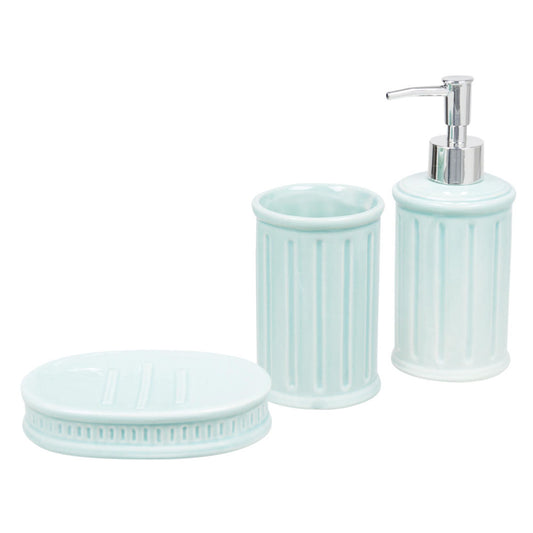 Accesorios de Ceramica Four Seasons para Baño 4 piezas Aqua