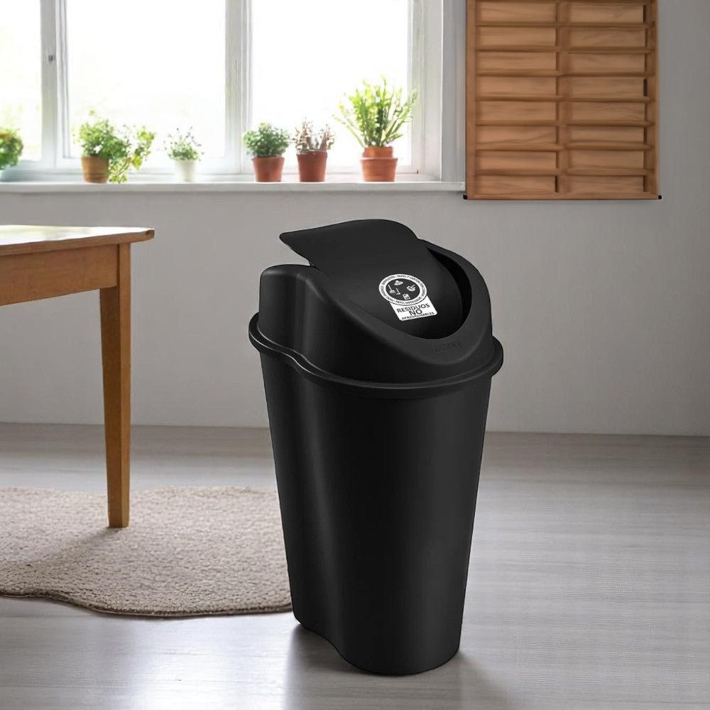 Basurero Rimax Para Residuos No Aprovechable 10 L Negro