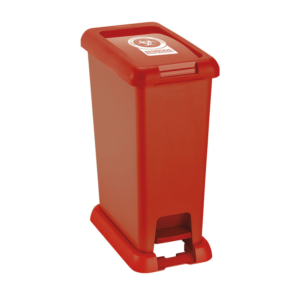 Basurero Rimax Para Residuos Riesgo Biológico 20 L Rojo