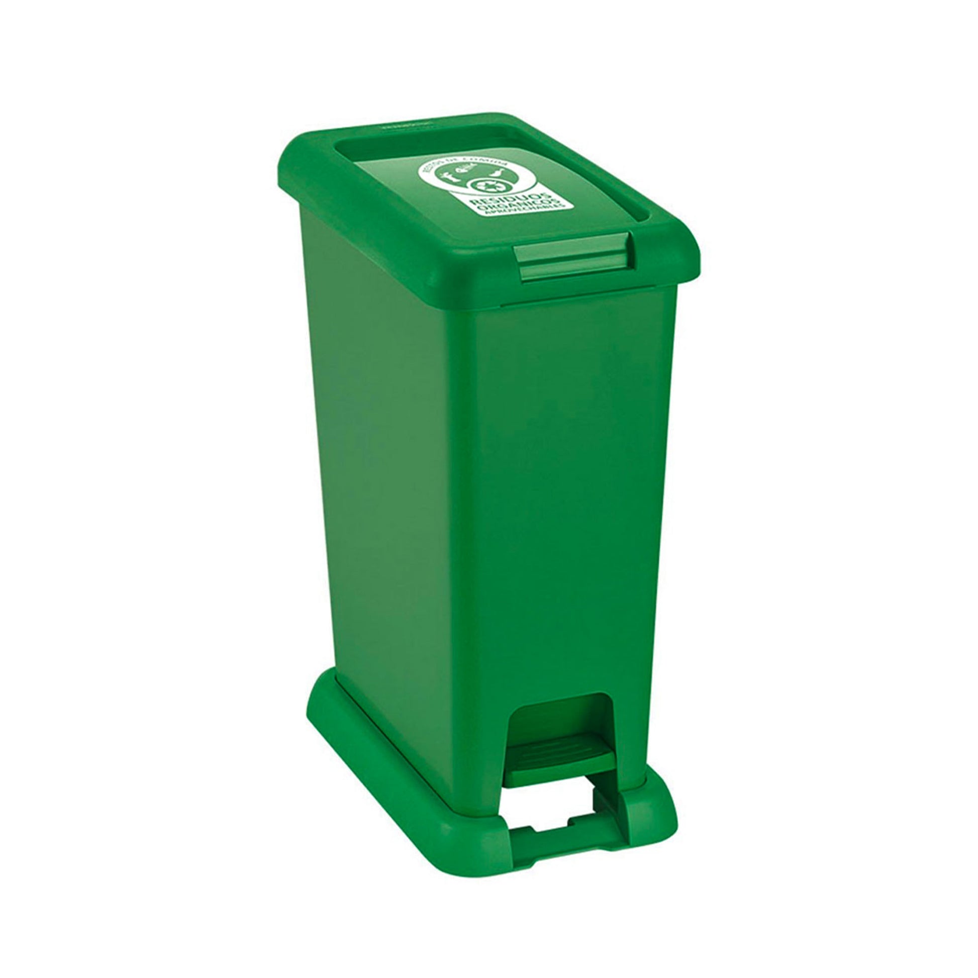 Basurero Rimax Para Residuos Organico Aprovechable 35 L Verde