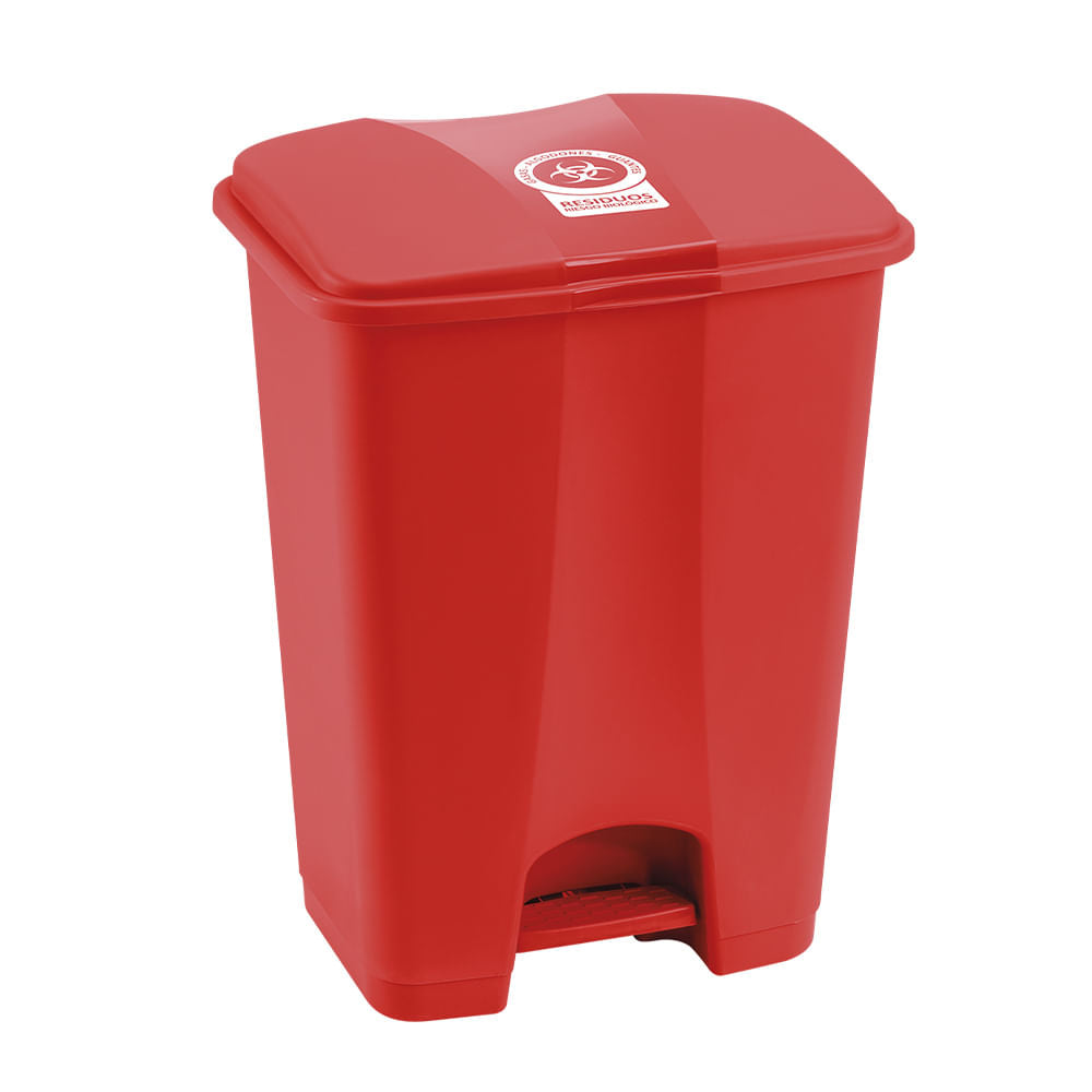 Basurero Rimax Para Residuos Riesgo Biológico 60 L Rojo