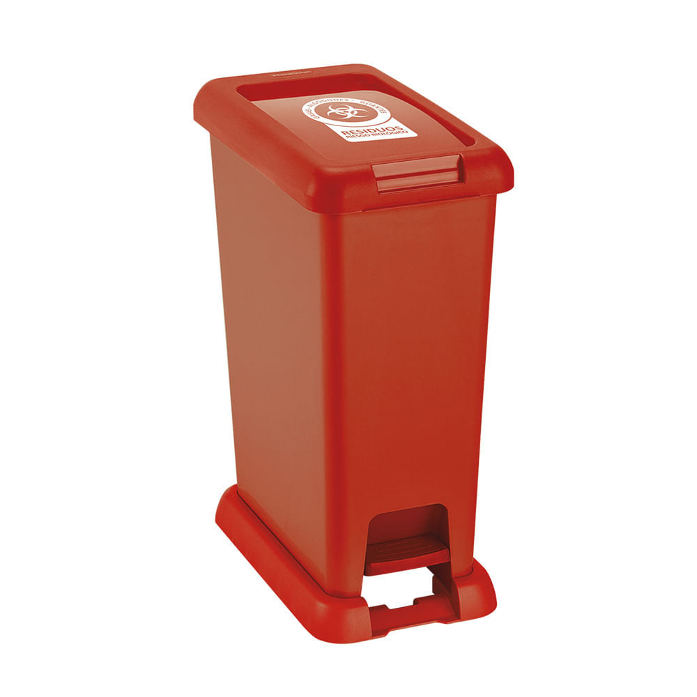 Basurero Rimax Para Residuos Riesgo Biológico 35 L Rojo